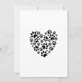 Dog Cat Paw Prints Heart Valentine's Day Love シーズンカード