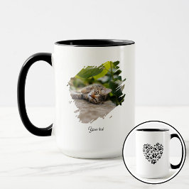 Dog Cat Pet Paw Custom Photo Valentine's Day Love マグカップ