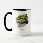 Dog Cat Pet Paw Custom Photo Valentine's Day Love マグカップ (左)