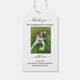 Dog Cat Photo My Human's Thank 結婚's ギフトタグ