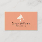 Dog cat silhouette logo pet sitting 名刺 (正面)