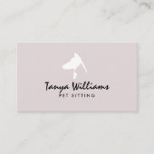 Dog cat silhouette logo pet sitting  名刺 (正面)