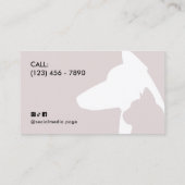 Dog cat silhouette logo pet sitting  名刺 (裏面)