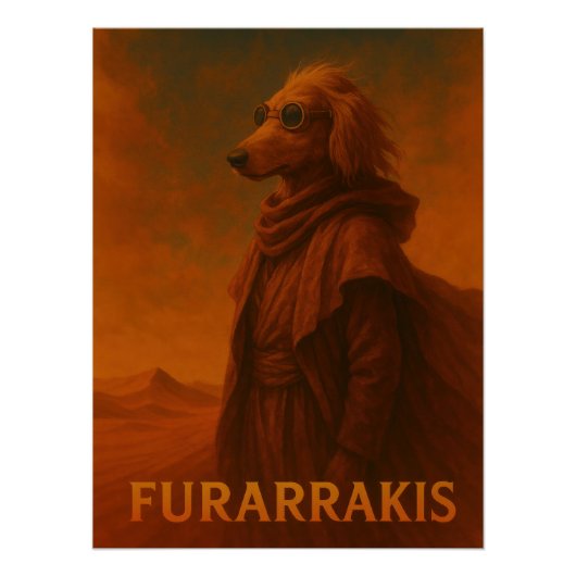 Dog Character in Desert Robes With Goggles - Dune ポスター (正面)