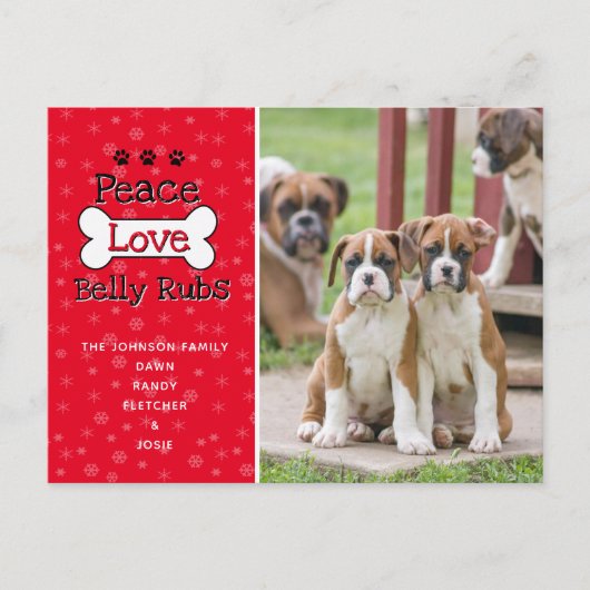 Dog Christmas Cardsから ポストカード (正面)