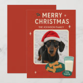Dog Christmas Cookie Christmas Card  シーズンカード (正面/裏面)
