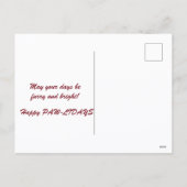 Dog Christmas Lights SANTA  PAWS is Coming to Town シーズンポストカード (裏面)