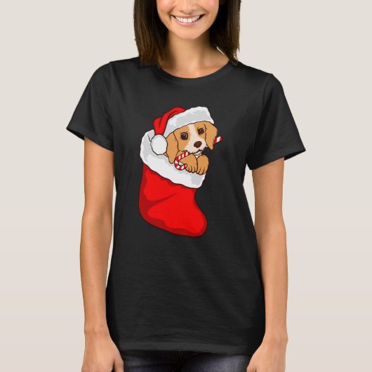 Dog Christmas Lights Ugly ter Xmas Tシャツ (正面)