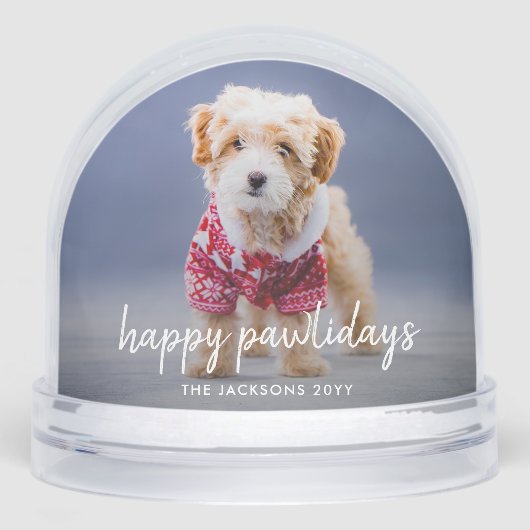 Dog Christmas | Modern Cute Puppy Happy Pawlidays (正面)