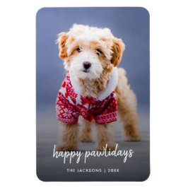 Dog Christmas | Modern Cute Puppy Happy Pawlidays マグネット