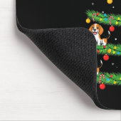 Dog Christmas Tree, Beagle Puppy Holiday Design Fo マウスパッド (コーナー)
