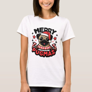 dog christmasgift MERRY PUGMAS Tシャツ