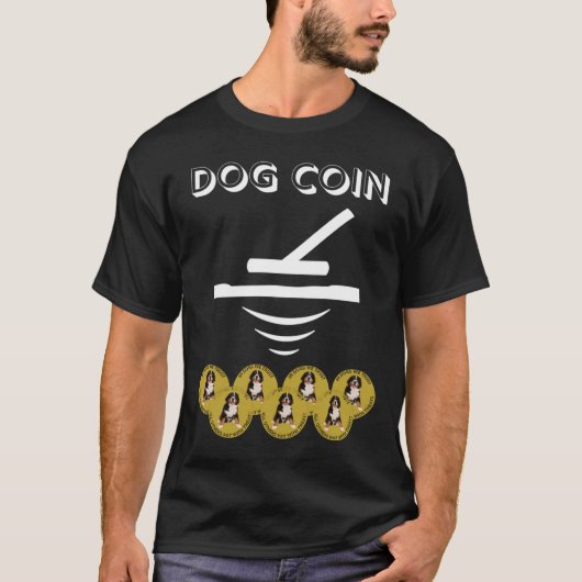 Dog Coinがメタル検出Tシャツを見つける Tシャツ (正面)