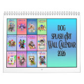 Dog Colourful Splash Art Wall Calendar 2026 カレンダー (カバー)