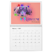 Dog Colourful Splash Art Wall Calendar 2026 カレンダー (2月 2027)
