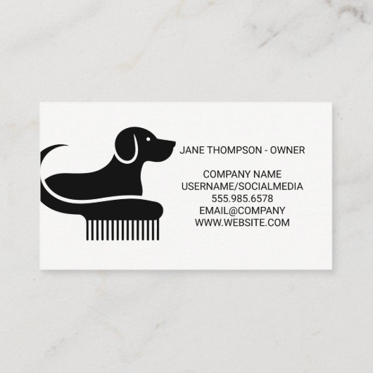 Dog Comb Logo | Paw 名刺 (裏面)