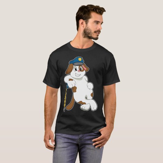 Dog Cop Baton Police Tシャツ (正面フル)
