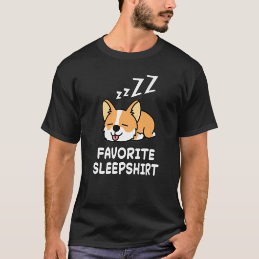 Dog Corgi Dogs Nap Sleeping Sleep Pajama Pajamas N Tシャツ (正面)