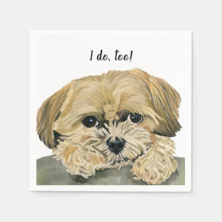  Dog Custom Cocktail Napkin スタンダードカクテルナプキン