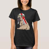 Dog  Cute Pug Retro England Flag Pride Tシャツ (正面)