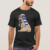 Dog Cute Pug Retro Uruguay Flag Pride Tシャツ (正面)