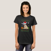 Dog  Cute Pug Santa Hat Ugly Christmas Sweater Tシャツ (正面フル)