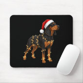 Dog Dachshund Wrapped In Christmas Lights - Holida マウスパッド (マウス)