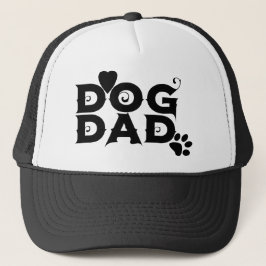 Dog dad グルービーロゴ ハート 子犬 パパ 父の日 キャップ
