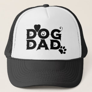 Dog dad グルービーロゴ ハート 子犬 パパ 父の日  キャップ