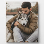 Dog Dad And Pet Photo Keepsake フォトプラーク (正面)
