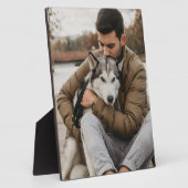 Dog Dad And Pet Photo Keepsake フォトプラーク (側面)