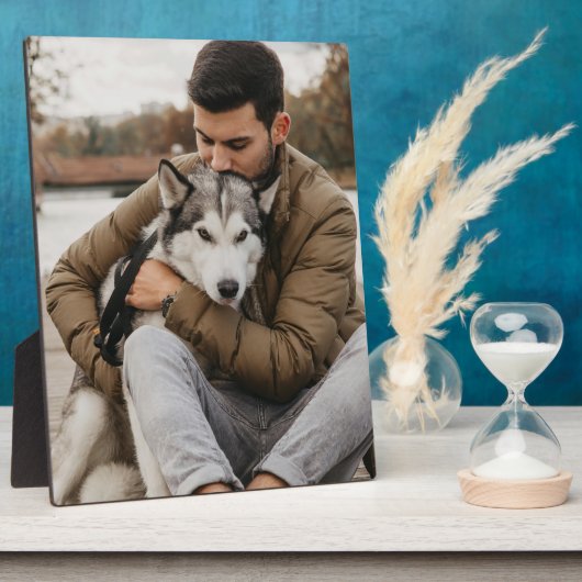 Dog Dad And Pet Photo Keepsake フォトプラーク (側面)