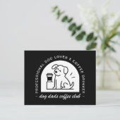 Dog dad club funny coffee lovers ポストカード (スタンド正面)