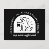 Dog dad club funny coffee lovers ポストカード (正面)