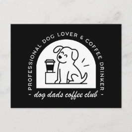Dog dad club funny coffee lovers ポストカード