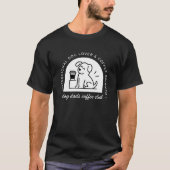 Dog dad club funny coffee lovers tシャツ (正面)