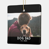 Dog Dad Established 写真  セラミックオーナメント (左)