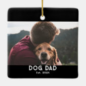 Dog Dad Established 写真  セラミックオーナメント (裏面)