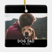 Dog Dad Established 写真  セラミックオーナメント (正面)