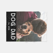 Dog Dad Established 写真  フリースブランケット (正面(横))
