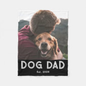 Dog Dad Established 写真  フリースブランケット (正面)