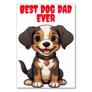 dog dad fathers day cards テーブルナンバー