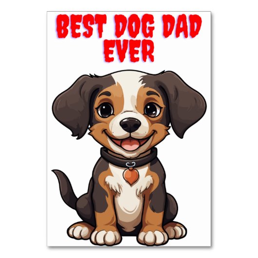 dog dad fathers day cards テーブルナンバー (正面)