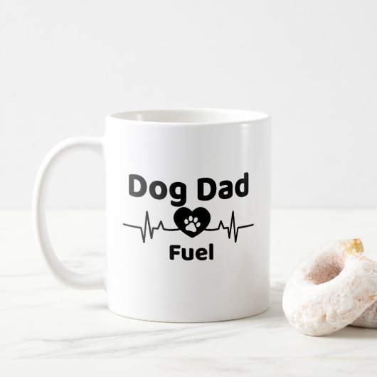 Dog Dad Fuel Mug コーヒーマグカップ (ドーナツ)