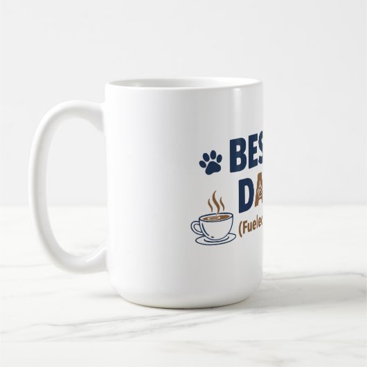 Dog Dad – Funny Dog Lover Gift コーヒーマグカップ (左)