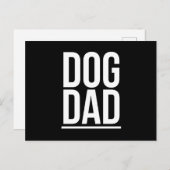Dog dad funny fathers day gifts white ポストカード (正面/裏面)