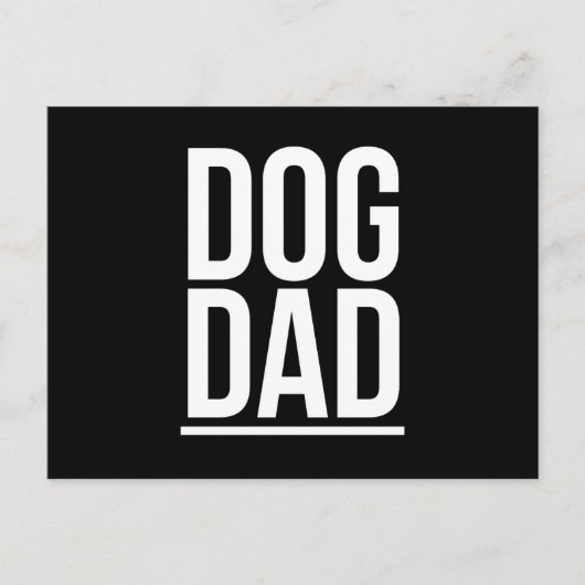 Dog dad funny fathers day gifts white ポストカード (正面)