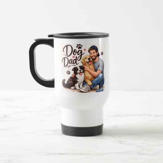 Dog Dad Gift Coffee Mug – Perfect Present for Dog  トラベルマグ (左)