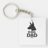 Dog Dad Gifts for Him – Funny & Custom Gea キーホルダー (正面)
