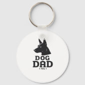 Dog Dad Gifts for Him – Funny & Custom Gea キーホルダー (正面)
